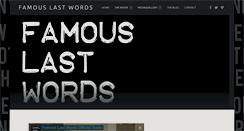 Desktop Screenshot of famouslastwordsfilm.com